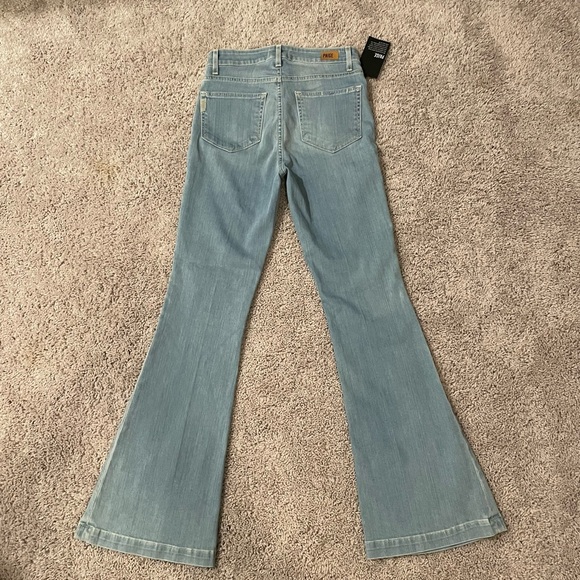 PAIGE Women's Sky Blue Flare Jeans - Picture 4 of 6